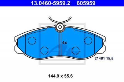 ATE 13.0460-5959.2 Колодки торм.пер. Ford Maverick, Nissan Terrano II