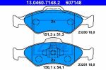 ATE 13.0460-7148.2 комплект тормозных колодок, дисковый тормоз на FORD FIESTA IV (JA_, JB_)