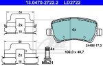 ATE 13.0470-2722.2 комплект тормозных колодок, дисковый тормоз на VOLVO S80 II (AS)