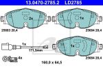 ATE 13.0470-2785.2 комплект тормозных колодок, дисковый тормоз на AUDI A3 Limousine (8VS)