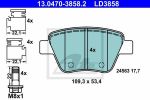 ATE 13.0470-3858.2 комплект тормозных колодок, дисковый тормоз на SKODA OCTAVIA (1Z3)