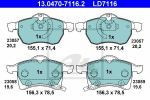 ATE 13.0470-7116.2 комплект тормозных колодок, дисковый тормоз на OPEL ASTRA G универсал (F35_)