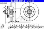 ATE 24.0110-0111.1 Диск торм. зад. VW Golf, Passat, Vento, Seat