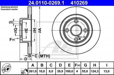 ATE 24.0110-0269.1 тормозной диск на MAZDA 323 S VI (BJ)