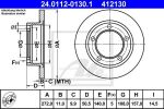 ATE 24.0112-0130.1 Диски тормозные ВАЗ 2121 NIVA