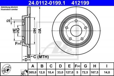 ATE 24.0112-0199.1 тормозной диск на FIAT FREEMONT (JC_, JF_)