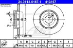 ATE 24.0113-0167.1 Диск торм. пер. 3 (E30) 316i, 318i
