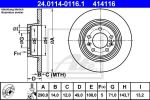 ATE 24.0114-0116.1 тормозной диск на PEUGEOT EXPERT Tepee (VF3V_)