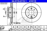 ATE 24.0119-0115.1 тормозной диск на HYUNDAI GETZ (TB)