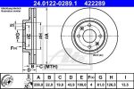 ATE 24.0122-0289.1 тормозной диск на DACIA LOGAN MCV II