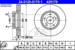 ATE 24.0125-0170.1 Диск торм. пер. Mazda 3, 5