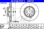 ATE 24.0128-0137.1 тормозной диск на SAAB 9-3 кабрио (YS3F)