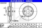 ATE 24.0128-0234.1 тормозной диск на HYUNDAI i30 (GD)