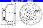 ATE 24.0225-4002.1 тормозной барабан на PEUGEOT BOXER автобус (230P)