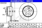 ATE 24.0309-0154.1 тормозной диск на MERCEDES-BENZ C-CLASS T-Model (S204)