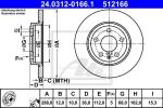 ATE 24.0312-0166.1 Диск тормозной Power Disc 24.0312-0166.1