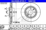ATE 24.0320-0133.1 тормозной диск на PEUGEOT 306 (7B, N3, N5)