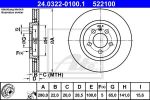ATE 24.0322-0100.1 тормозной диск на VW PASSAT Variant (3A5, 35I)