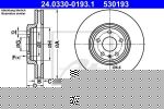 ATE 24.0330-0193.1 тормозной диск на AUDI A4 Avant (8K5, B8)