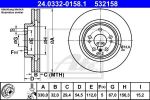 ATE 24.0332-0158.1 тормозной диск на MERCEDES-BENZ M-CLASS (W164)