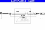 ATE 24.3727-0531.2 трос, стояночная тормозная система на PEUGEOT EXPERT (224)