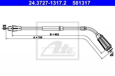 ATE 24.3727-1317.2 трос, стояночная тормозная система на VOLVO S80 II (AS)