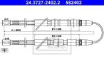 ATE 24.3727-2402.2 Трос руч.тормоза ВАЗ 2101