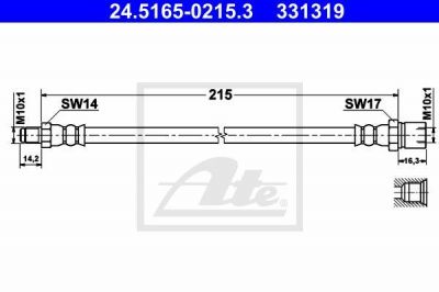 ATE 24.5165-0215.3 тормозной шланг на VW KAEFER кабрио (15)