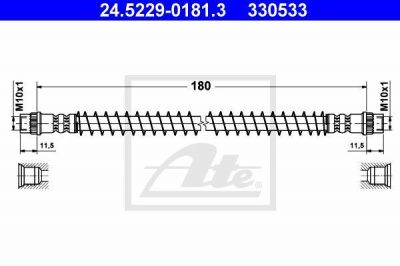 ATE 24.5229-0181.3 тормозной шланг на PEUGEOT 405 I Break (15E)