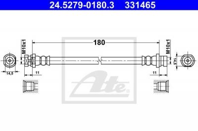 ATE 24.5279-0180.3 тормозной шланг на RENAULT KANGOO Express (FW0/1_)