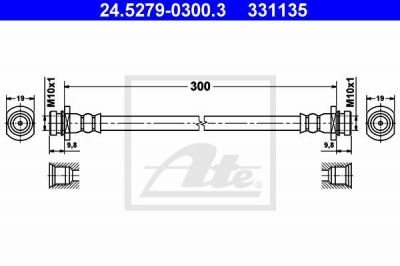 ATE 24.5279-0300.3 тормозной шланг на FIAT SEDICI (FY_)