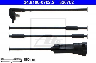 ATE 24.8190-0702.2 сигнализатор, износ тормозных колодок на OPEL OMEGA A универсал (66_, 67_)