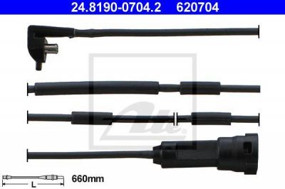 ATE 24.8190-0704.2 сигнализатор, износ тормозных колодок на OPEL VECTRA A (86_, 87_)