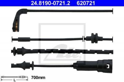 ATE 24.8190-0721.2 сигнализатор, износ тормозных колодок на OPEL VECTRA C