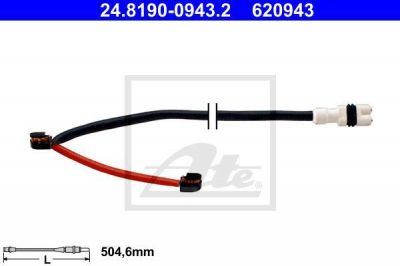 ATE 24819009432 24.8190-0943.2_датчик износа торм.колодки! L=511 mm Porsche 911 Carrera S 3.6-3.8i 04- R