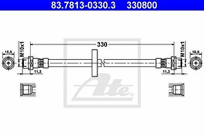 ATE 83.7813-0330.3 тормозной шланг на VW PASSAT Variant (3A5, 35I)