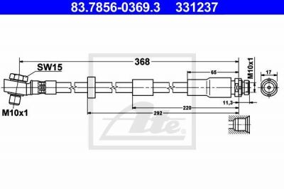 ATE 83.7856-0369.3 тормозной шланг на JAGUAR X-TYPE (CF1)