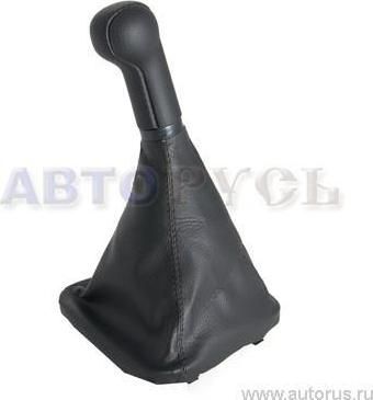 AutoBra 2150-Ч Ручка КПП с чехлом ВАЗ 2190 Гранта модель СФЕРА кожзам черная