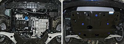АВТОБРОНЯ Защита двигателя Hyundai i40 картер + КПП, V - 2,0 (2012-) + крепле (111.02342.1, 111.02342.1)