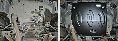 АвтоБРОНЯ 111.05421.1 Защита картера с крепежом SUBARU: XV (11-) CVT, V - все