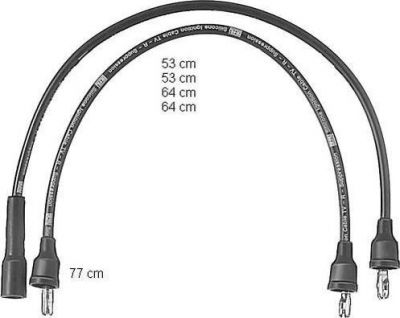 BERU Комплект в/в проводов OPEL Corsa A/Kadett 10S/12NC/E12GV/12SC 1,0/1,2L 1282434 (ZEF570, ZEF570)