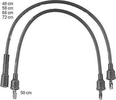 BERU Комплект в/в проводов OPEL Ascona/Kadett 16N/16SH 1612444 (ZEF572, ZEF572)