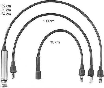 BERU Комплект в/в проводов OPEL Omega A/Kadett E 1,8/2,0 18SEH/C20NEJ/C20NEF/C20NE 1612474 (ZEF577, ZEF577)