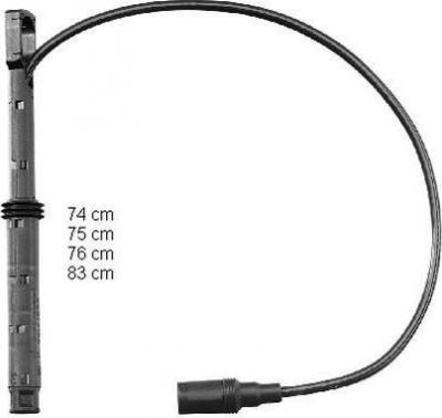 BERU Комплект в/в проводов VAG A3/Octavia/Bora/Golf AGN 06A905409G (ZEF991, ZEF991)