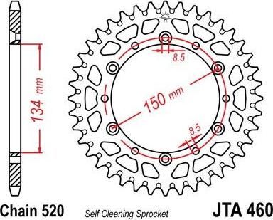 BIKE ALERT Звезда цепного привода (JTA 460 50)