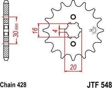 BIKE ALERT Звезда цепного привода (JTF 548 14)