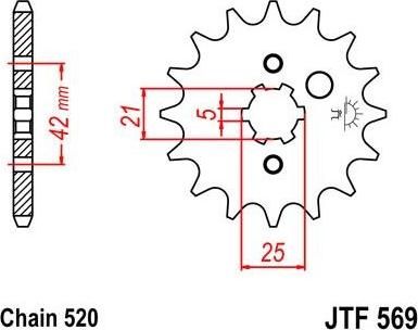 BIKE ALERT Звезда цепного привода (JTF 569 16)