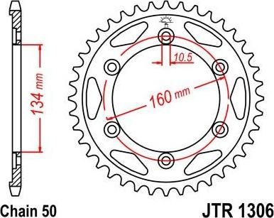 BIKE ALERT Звезда цепного привода (JTR 1306 40)