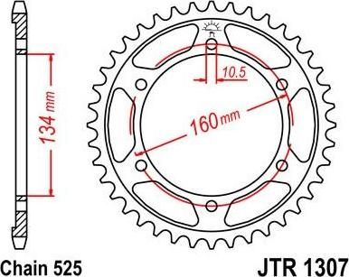 BIKE ALERT Звезда цепного привода (JTR 1307 41)
