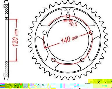 BIKE ALERT Звезда цепного привода (JTR 1792 47)
